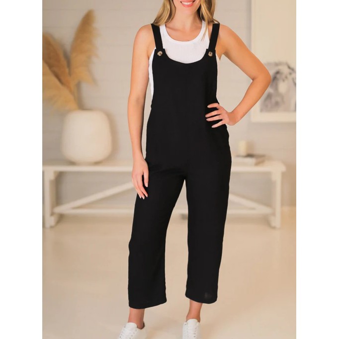 Boho black vacation jumpsuit