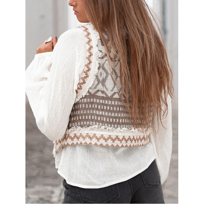 Casual embroidered cardigan