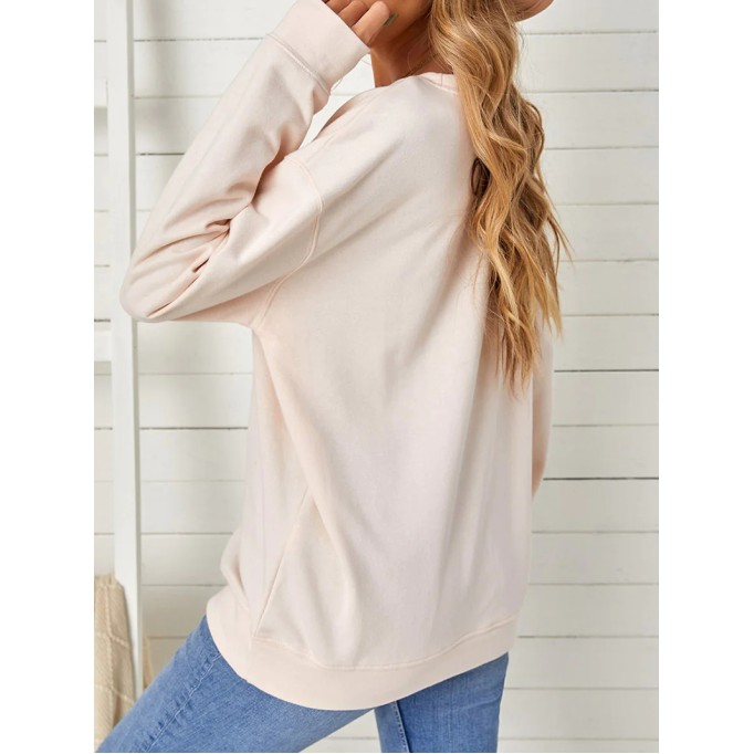 Casual letter print long sleeve sweatshirt