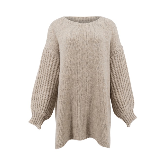 casual puff sleeve sweater