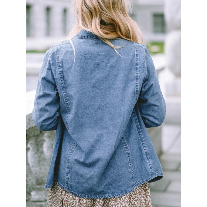 Casual simple versatile denim jacket