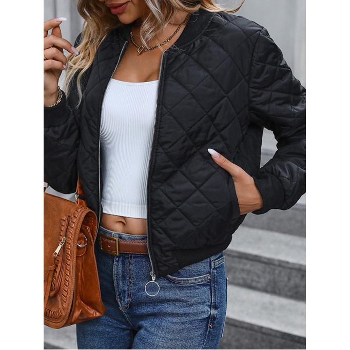 Casual solid color down short jacket