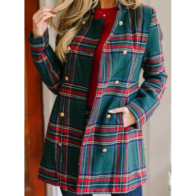 Green Plaid Coat