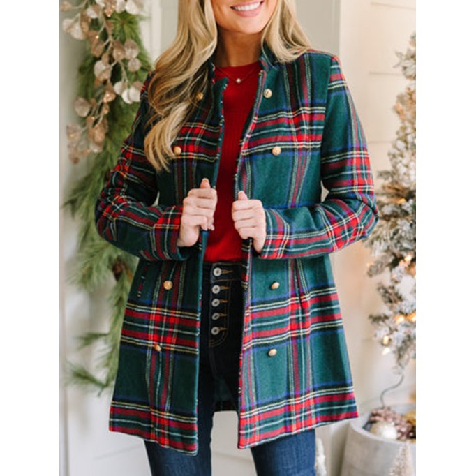 Green Plaid Coat