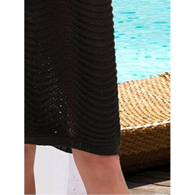 Crisscross Halter Neck Openwork Cover-Up Dress