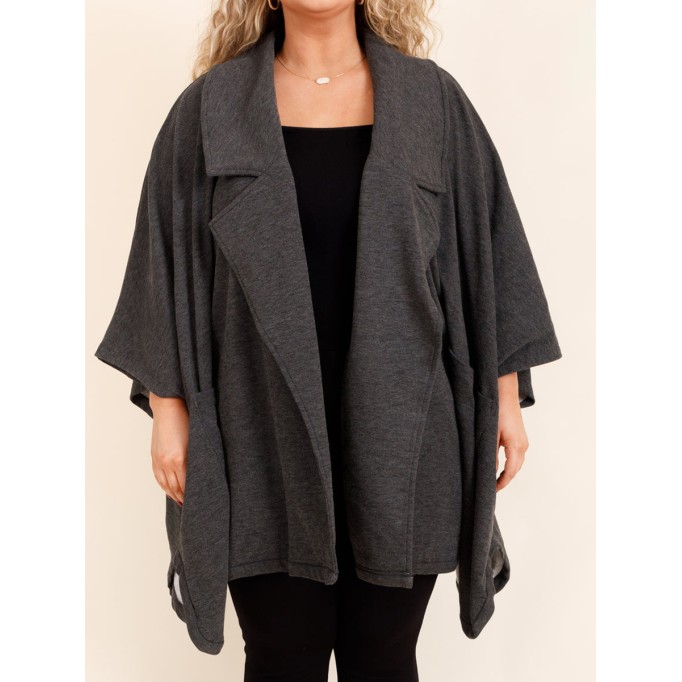 Dark gray loose fitting jacket