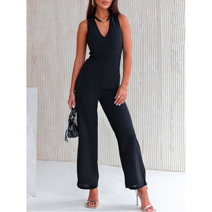 Fashion V-neck casual jumpsuit