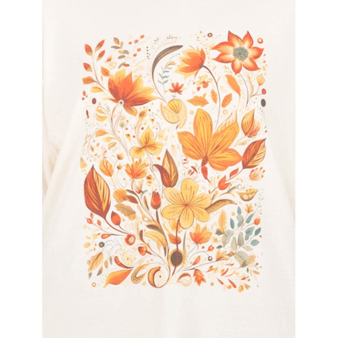 Flower and Plant Pattern T-shirt