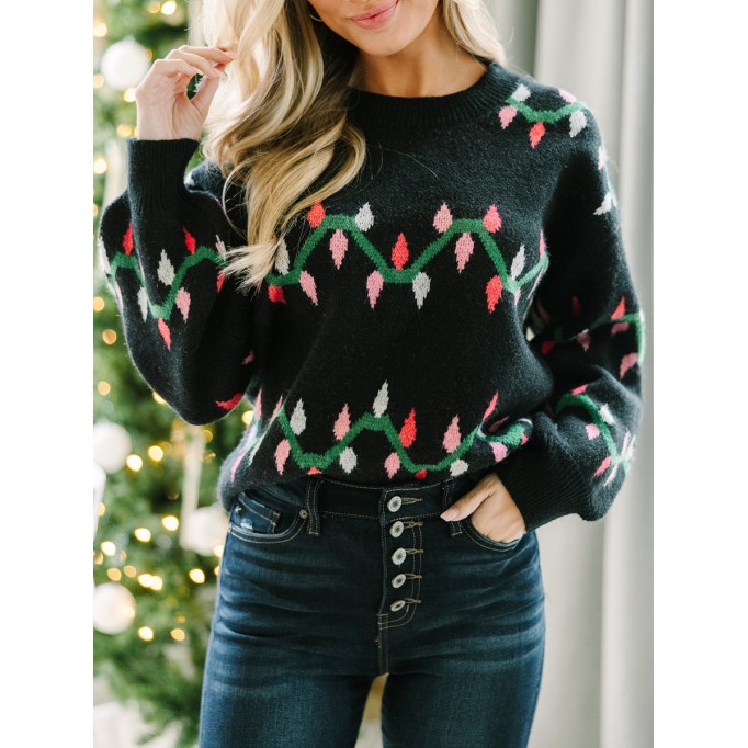 Holiday Christmas Lights Sweater