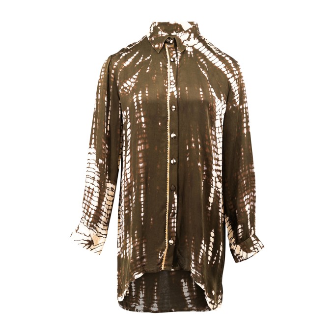 Long sleeved printed blouse