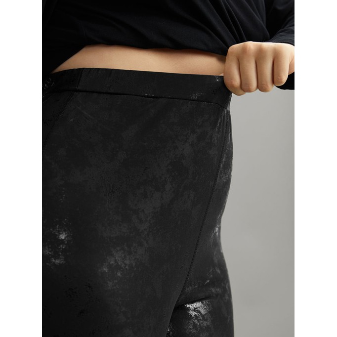 Plus size skinny leather pants for women