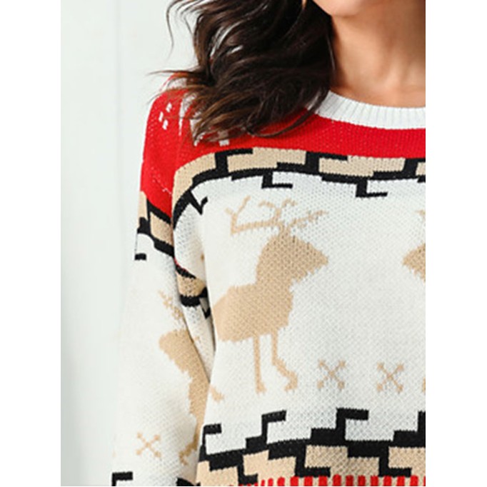 Reindeer Round Neck Sweater