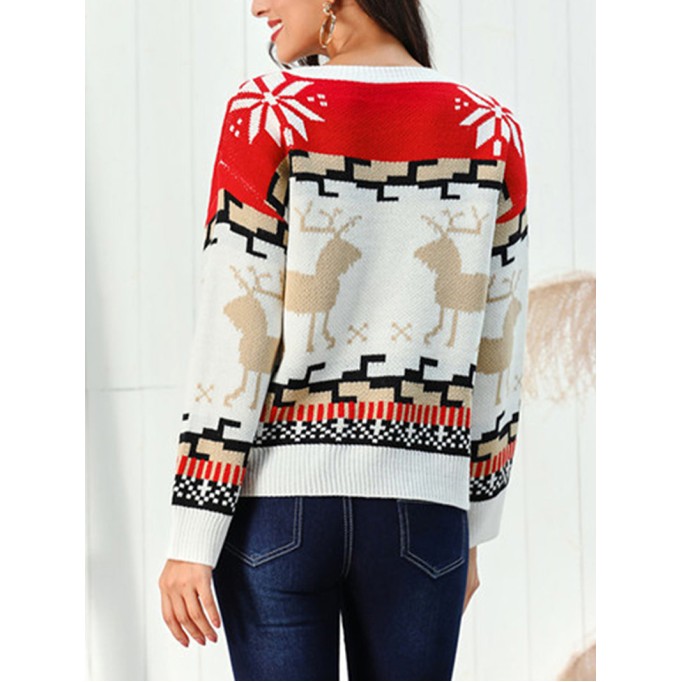 Reindeer Round Neck Sweater