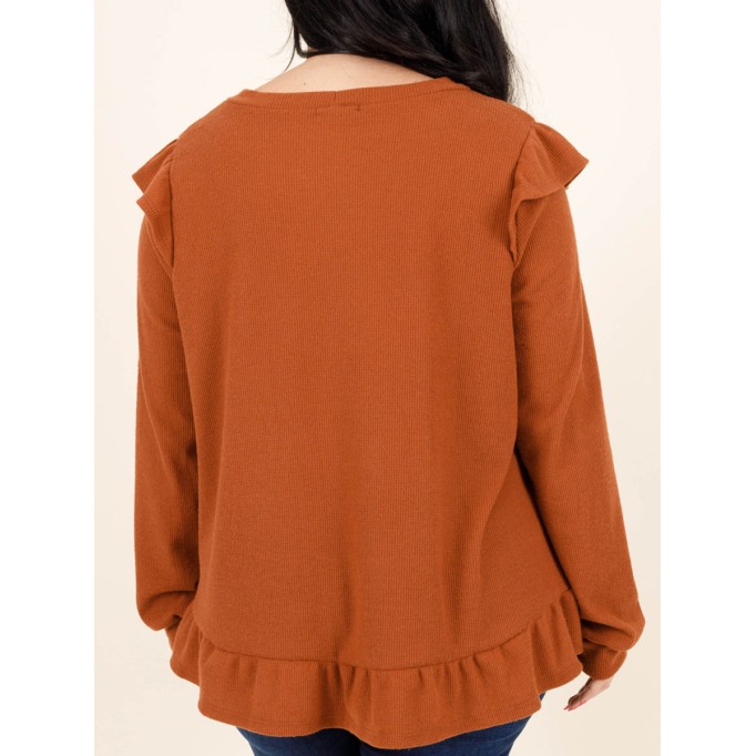 Ruffled Loose Sweater