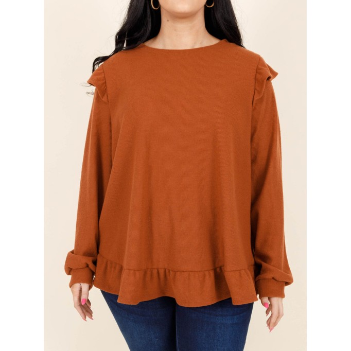 Ruffled Loose Sweater