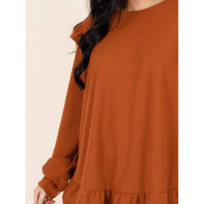 Ruffled Loose Sweater