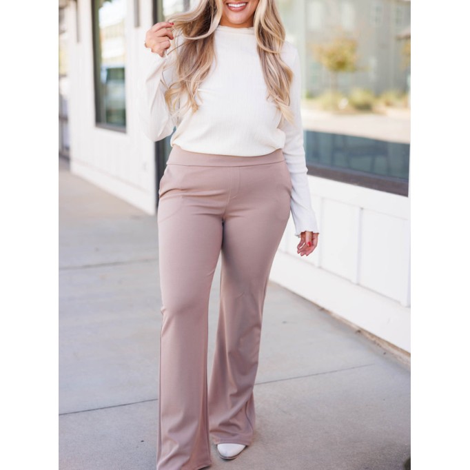 Solid Slim Fit Micro Horn Pants