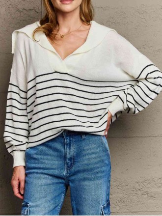 Striped Oversized Knit Top