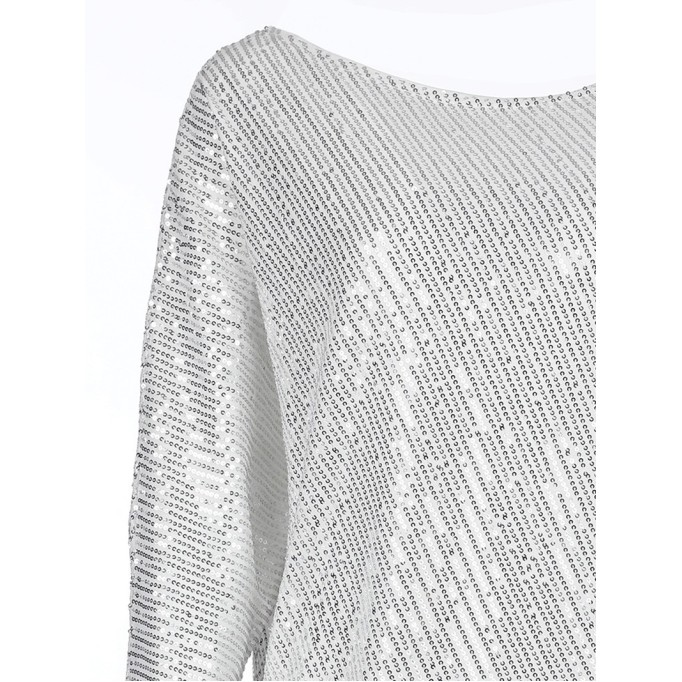 Stylish sequined asymmetrical dress