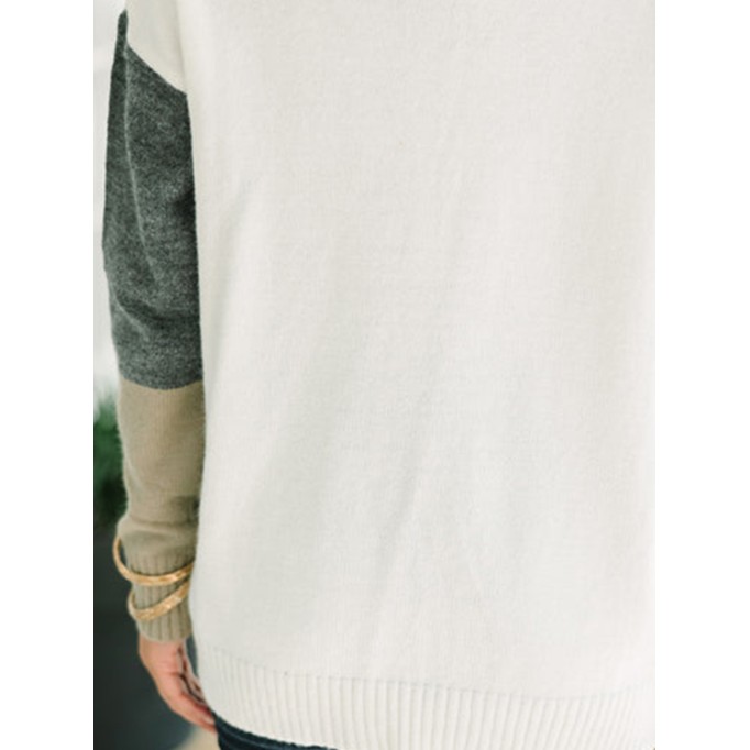 Gray Colorblock Sweater