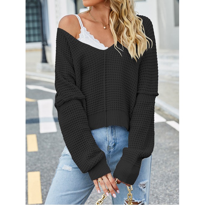 V-Neck Long Sleeve Sweater