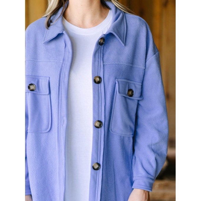 Purple Fleece Shacket