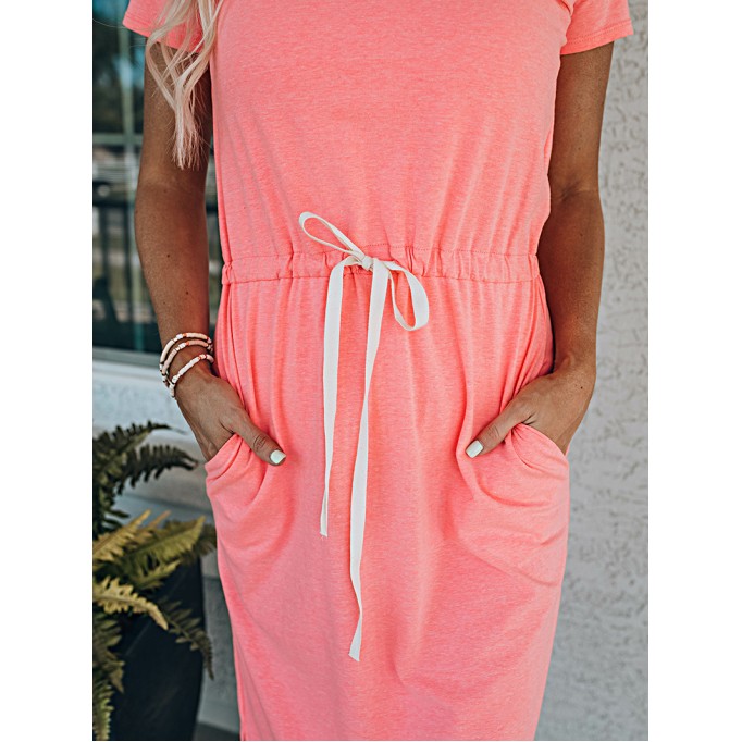 Women Casual Elegant T Shirts Rope Dress