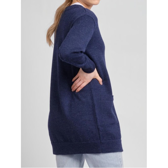 Women's blue elegant knitted sweater
