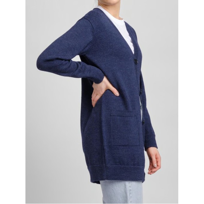 Women's blue elegant knitted sweater