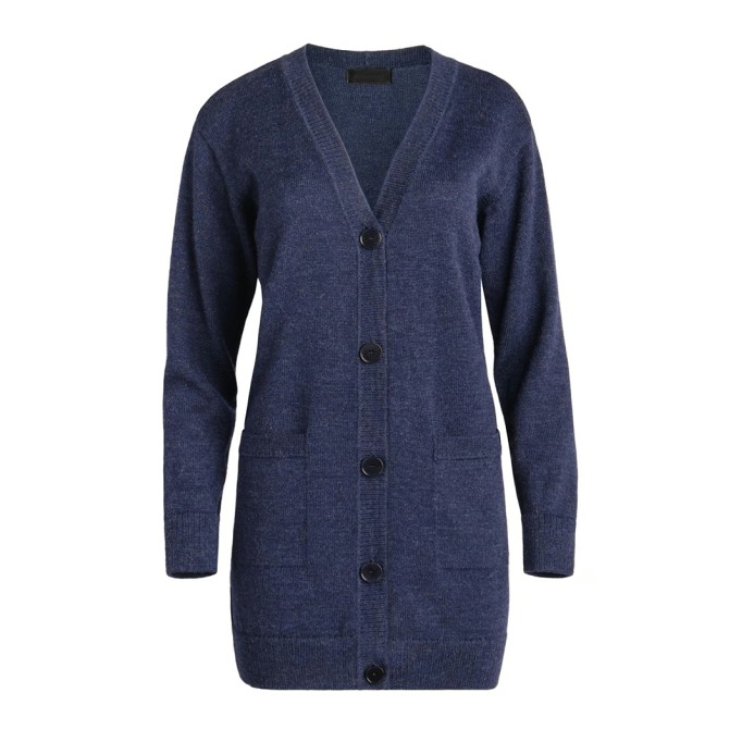 Women's blue elegant knitted sweater