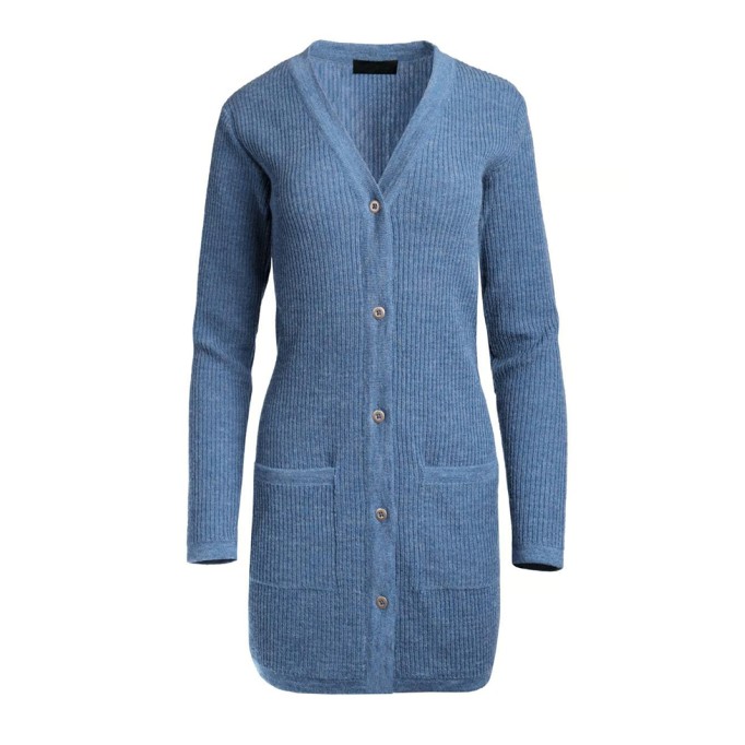 Women's blue elegant knitted sweater