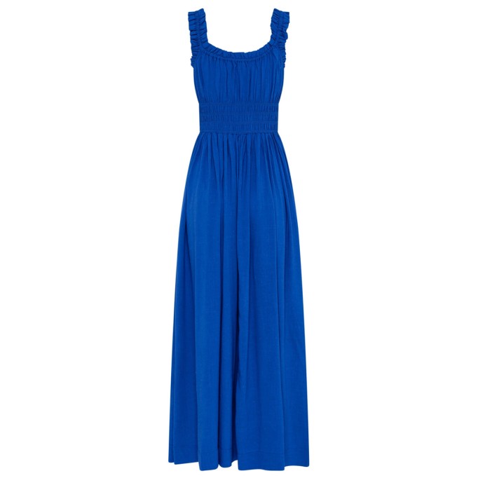 Women's blue holiday dress
