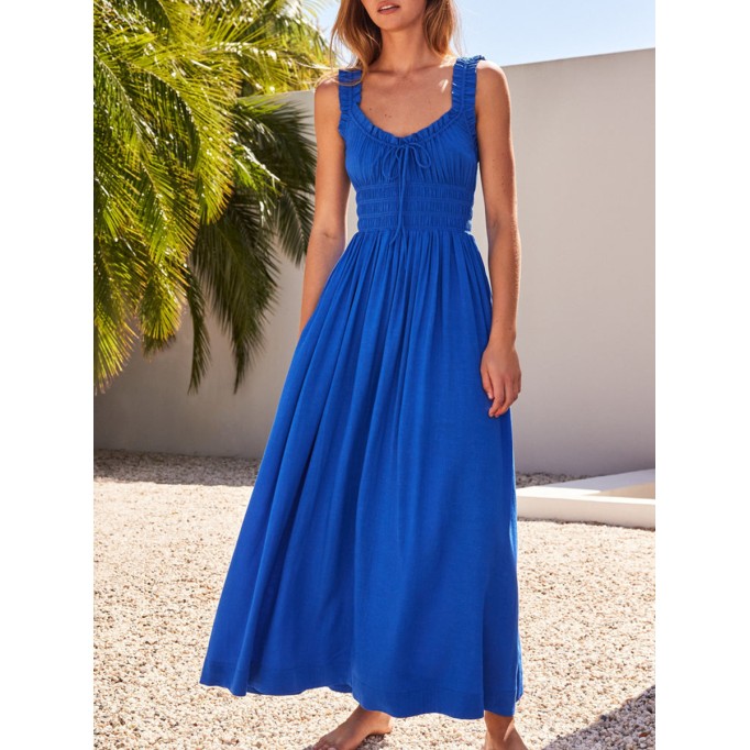 Women's blue holiday dress