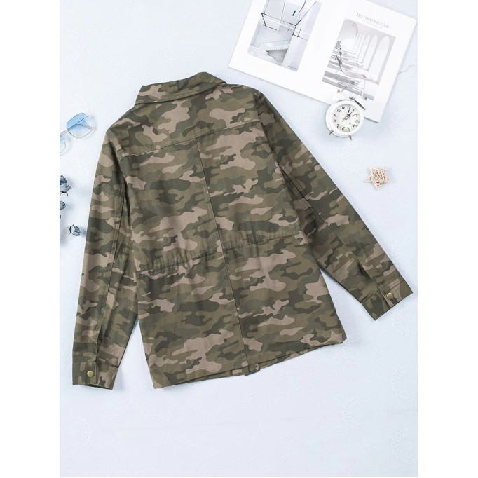 Women's Casual Camouflage Long Sleeve Jacket