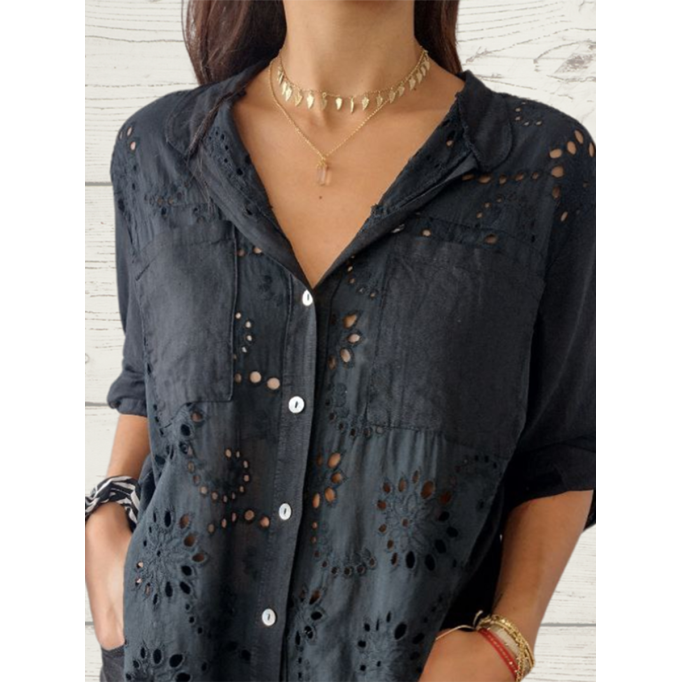 Women's Casual Elegant Lace Top Shirts