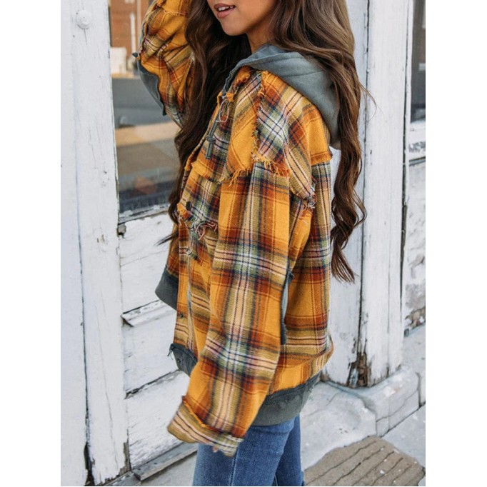 Women's Casual Elegant Plaid Jacket Coat