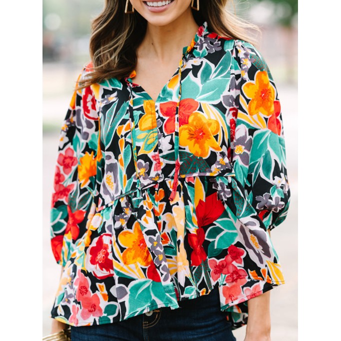 Women's Casual Floral Shirt