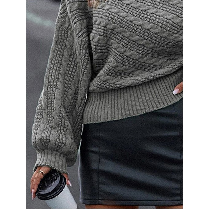 Women's Casual Knitted Sweater Top Coat