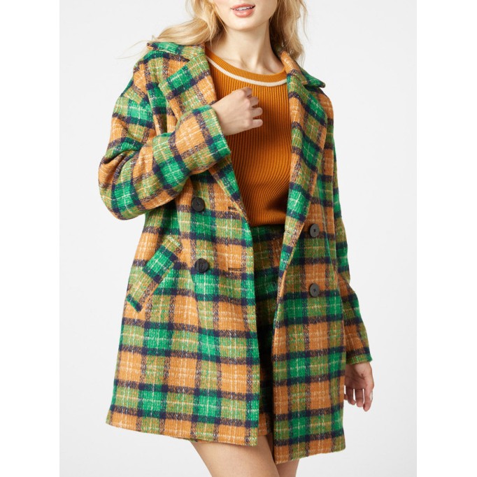 Women's casual plaid  jacket