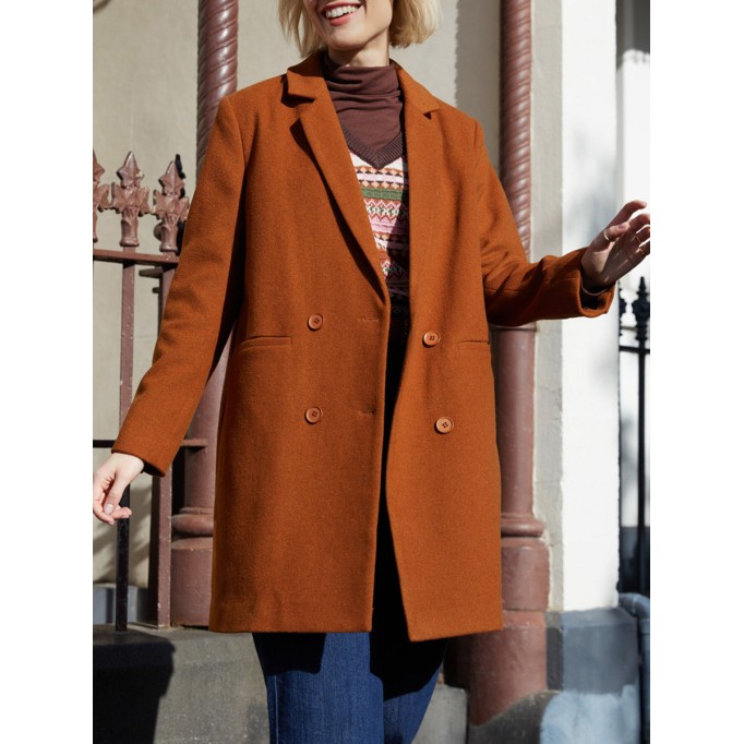 Women's casual solid color jacket