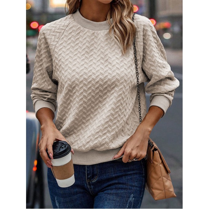 Women's Elegant Casual Long Sleeve Knitted Tops Sweatshirts