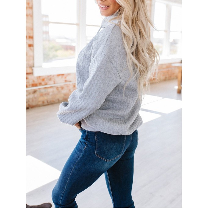 Women's Elegant Casual Long Sleeve Knitted Tops Sweatshirts