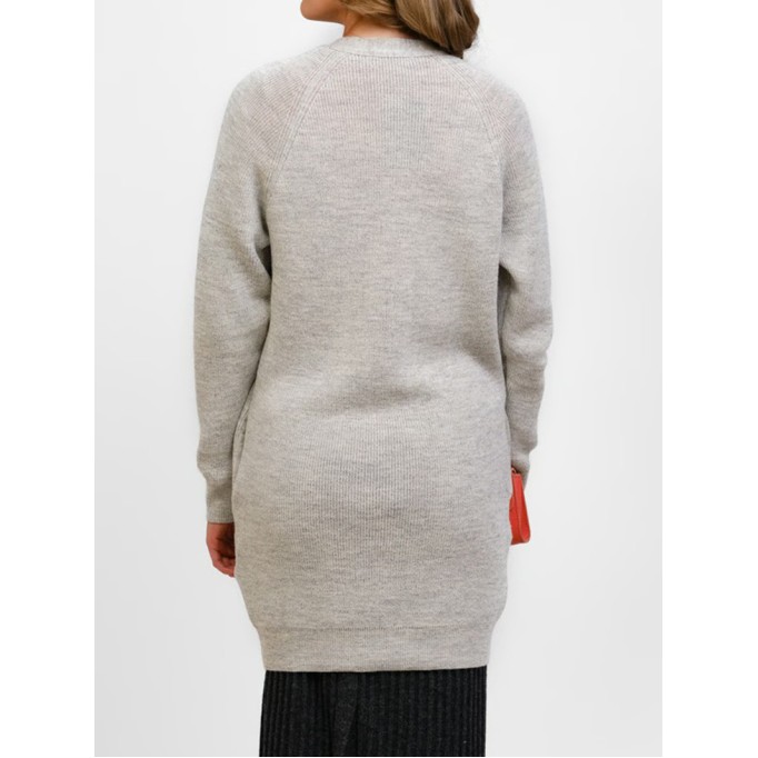 Women's gray elegant knitted sweater