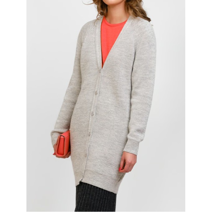 Women's gray elegant knitted sweater