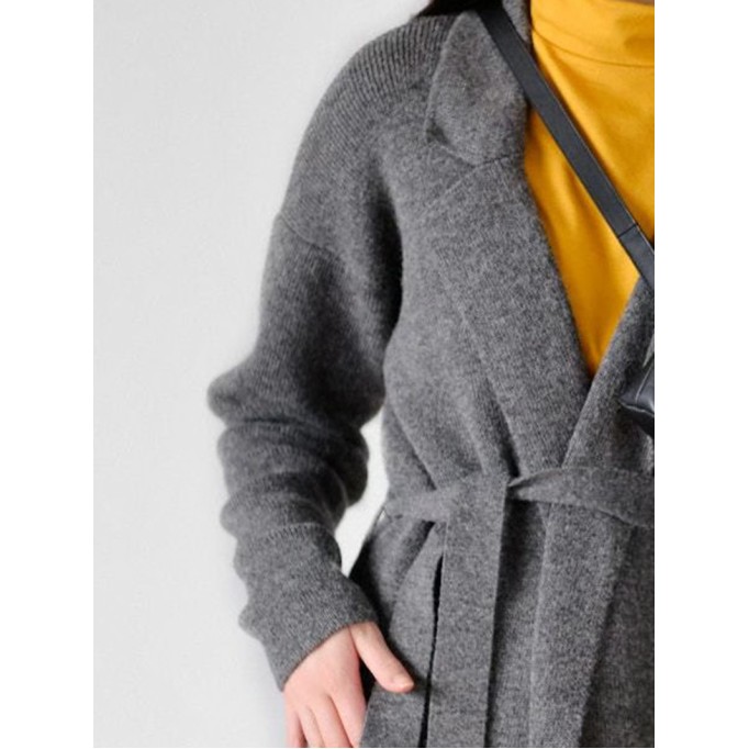 Women's gray elegant knitted sweater