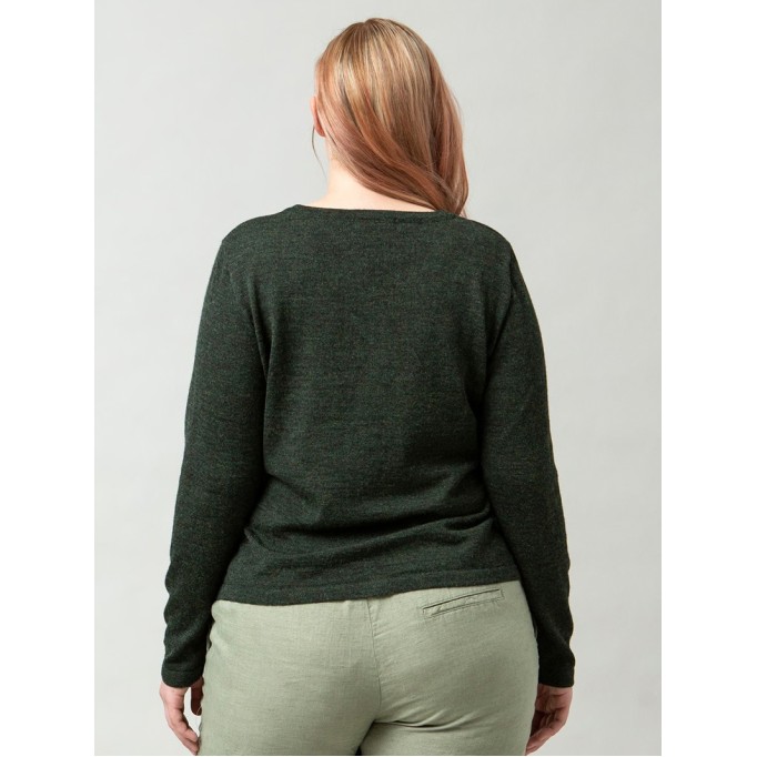 Women's green knitted sweater