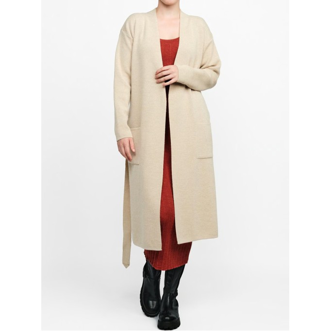 Women's khaki elegant knitted sweater