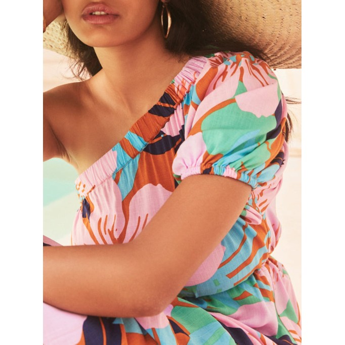 Women's one-shoulder asymmetrical holiday dress