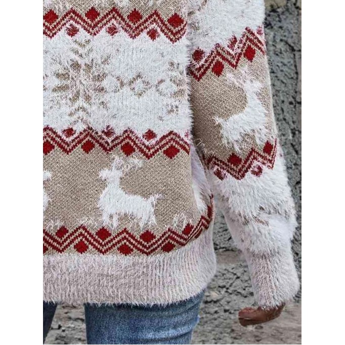 Women's round neck autumn and winter Christmas sweater