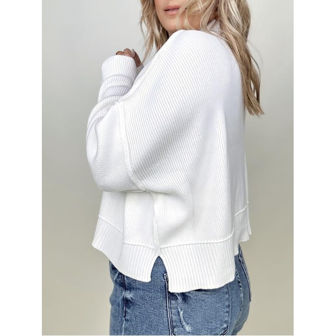 Women's simple solid color turtleneck sweater
